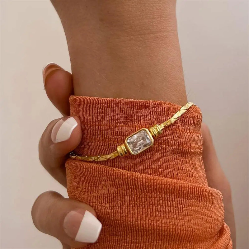 Pulseira Vintage de Zircônia 18k