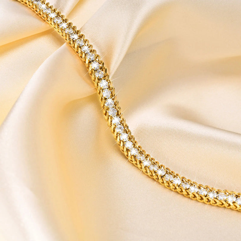 Pulseira com Zircônia em Ouro 18k