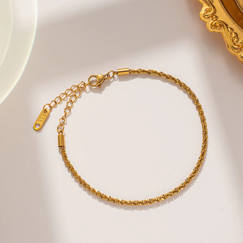 Pulseira Trançada Banhada 18k