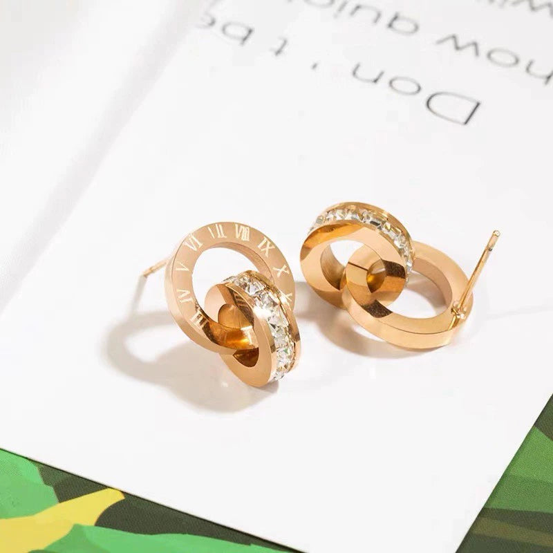 Brincos Zircônia em Ouro 18k