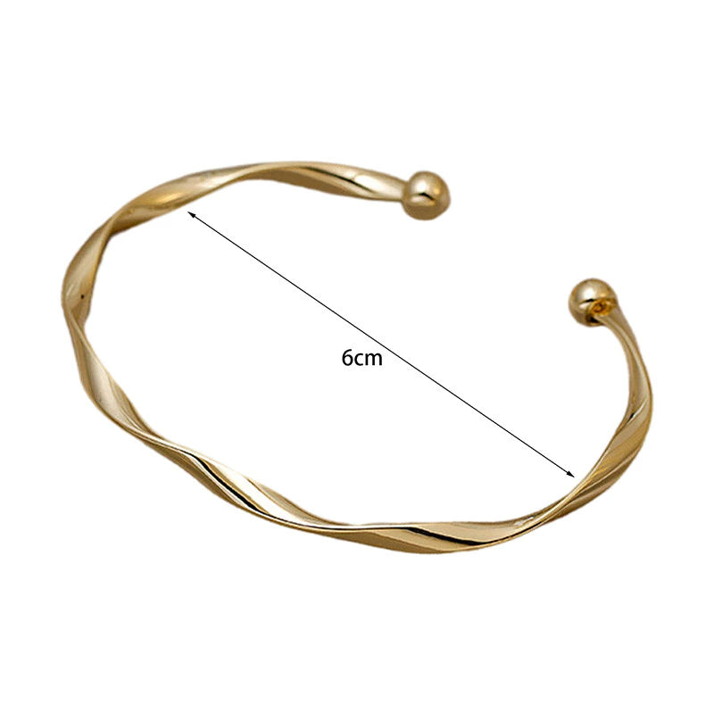 Pulseira Torcida Banhada em Ouro 18k