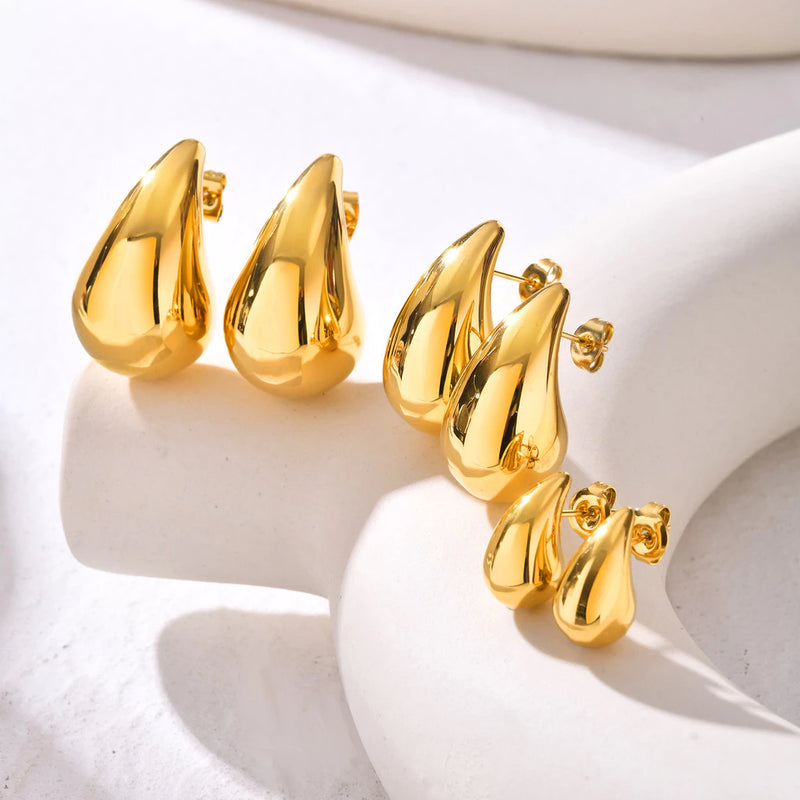 Brincos Gota Thulz em Ouro 18k