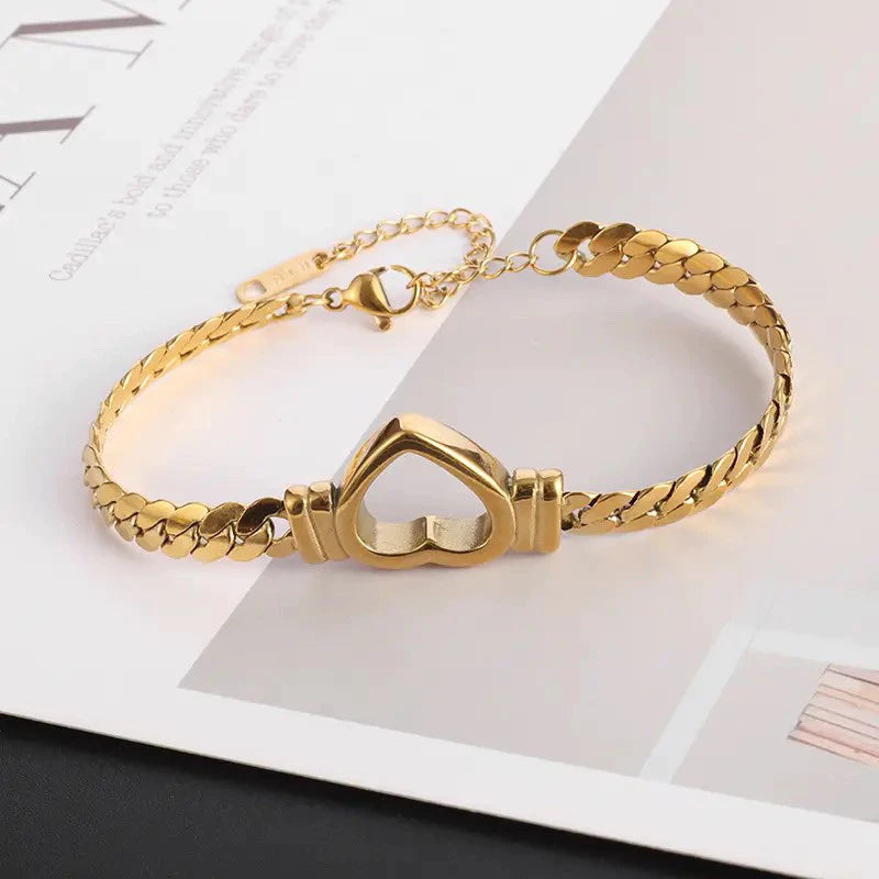 Pulseira Coração em Ouro 18k